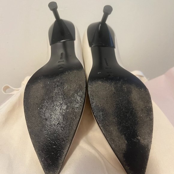 Mercedes Castillo Kasuri Pointy Toe Booties Ankle Boots Ivory Size 6 / 36 - Picture 7 of 8